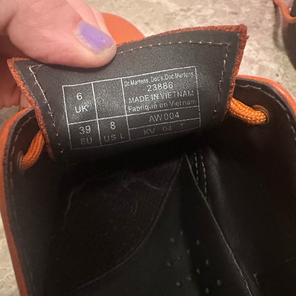 Dr. Martens Orange Leather Oxfords - Picture 9 of 15